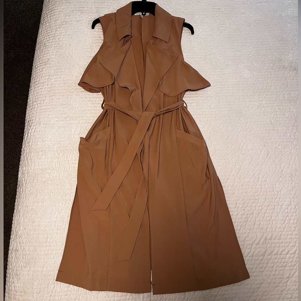 Tan overcoat/vest